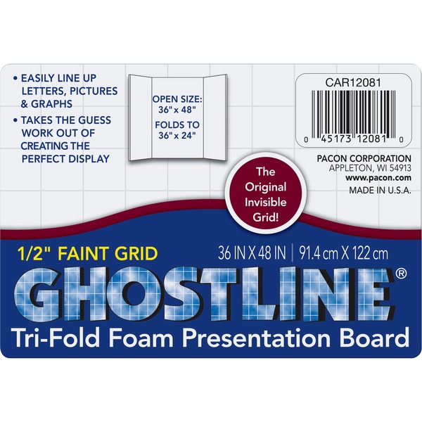 Ghostline Foam Presentation Board - Chart, Graph, Display, Decoration,  Presentation, School, Home, Art, Office - 36 x 48 - 5 / Carton - White -  Foam 